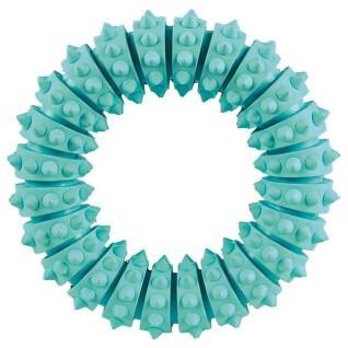 Mint ring dog toy in natural rubber Trixie Denta Fun